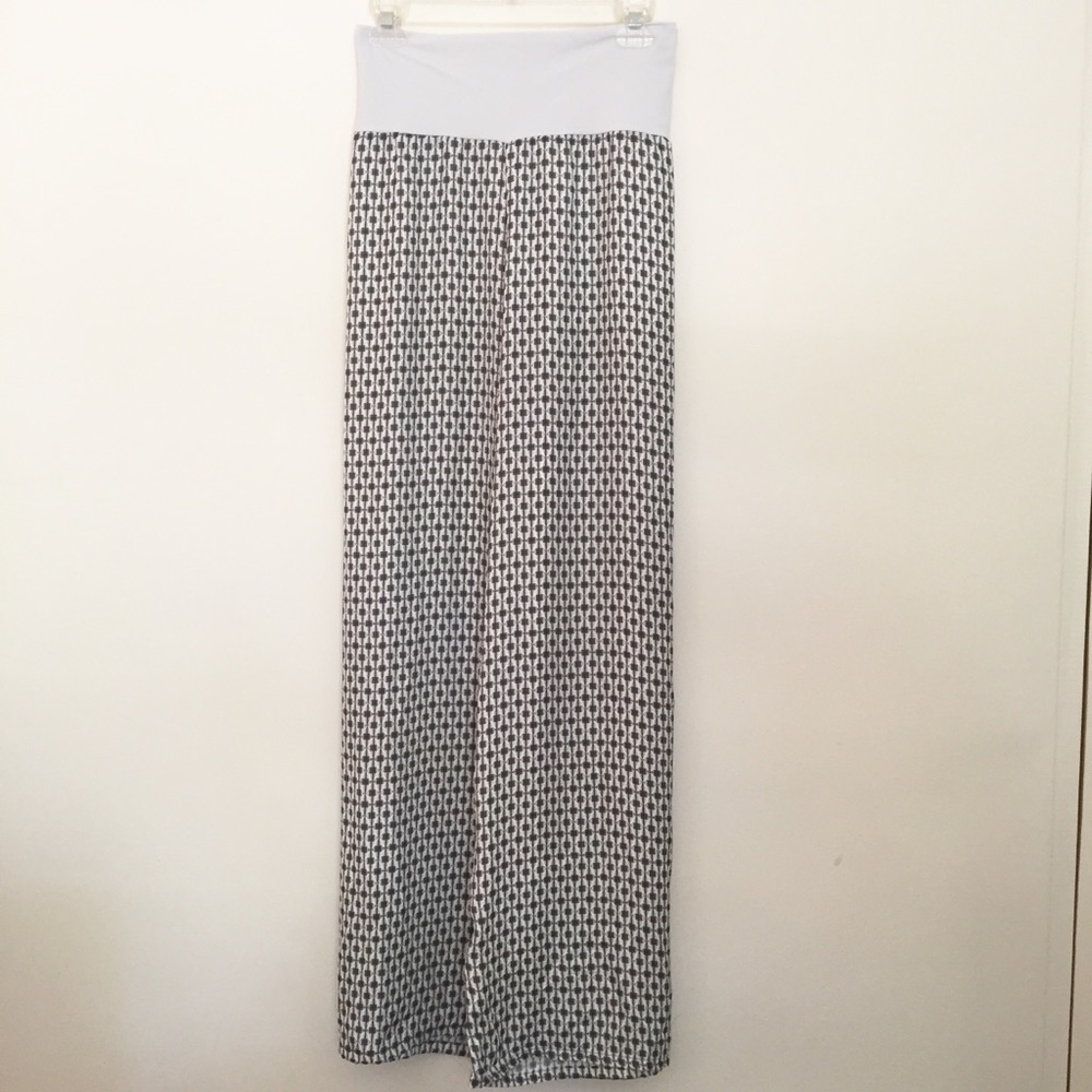 Pants flowy grey & teal L NWT